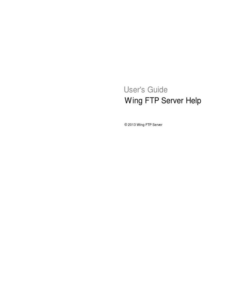 Wing FTP Server Manual PDF | PDF | File Transfer Protocol | Computer ...