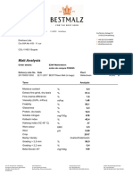 Malt Analysis Report for Distrines Ltda