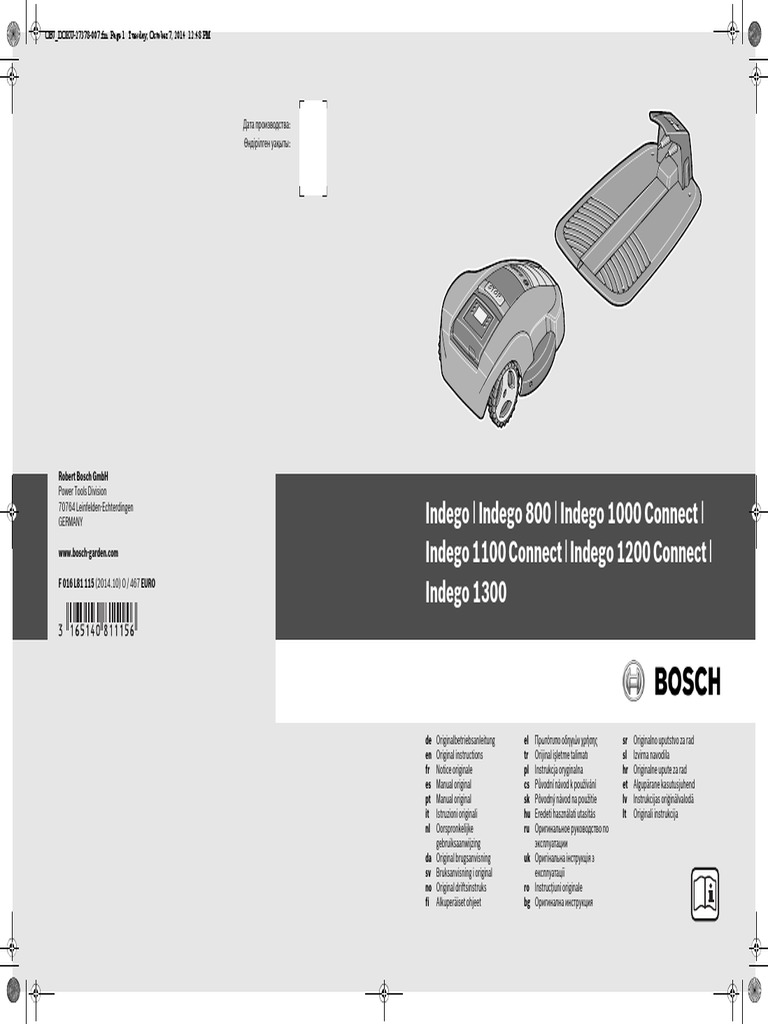 Manual Bosch Indego PDF | PDF