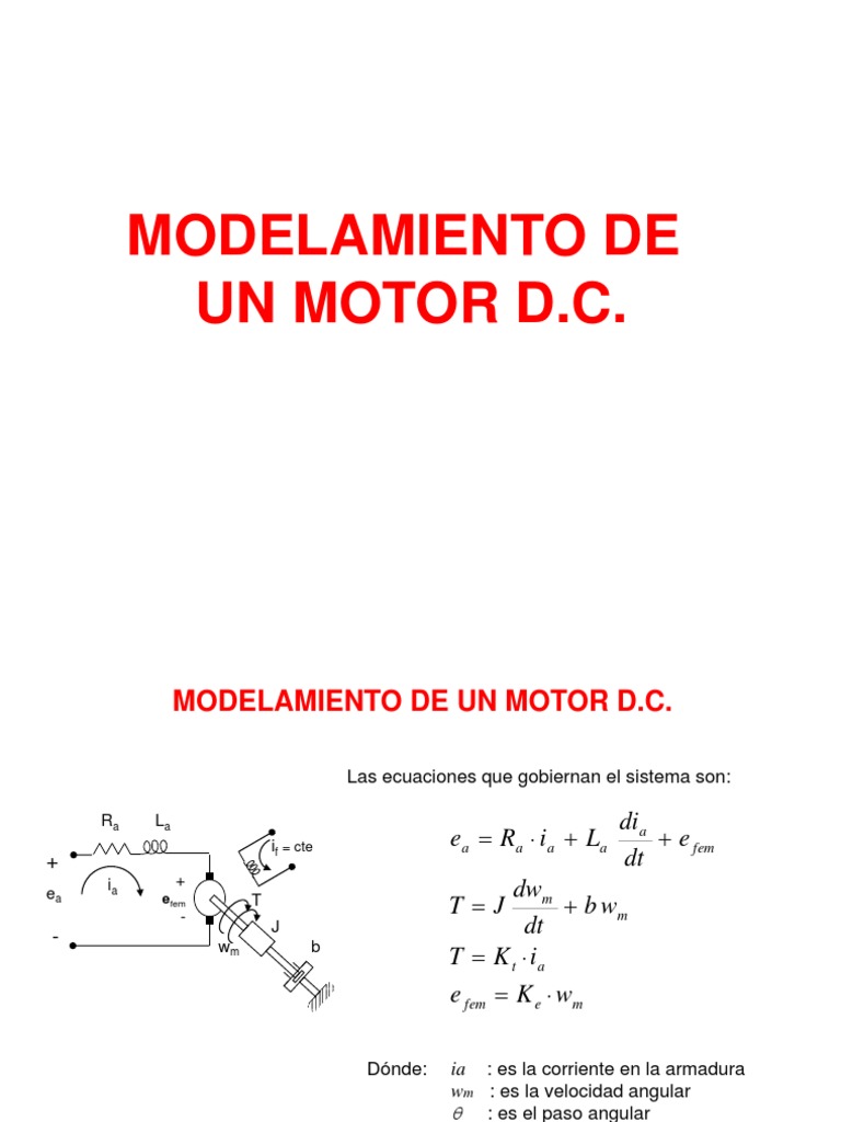 Modelo Motor DC Laplace Ss | PDF | Movimiento (física) | Electromagnetismo