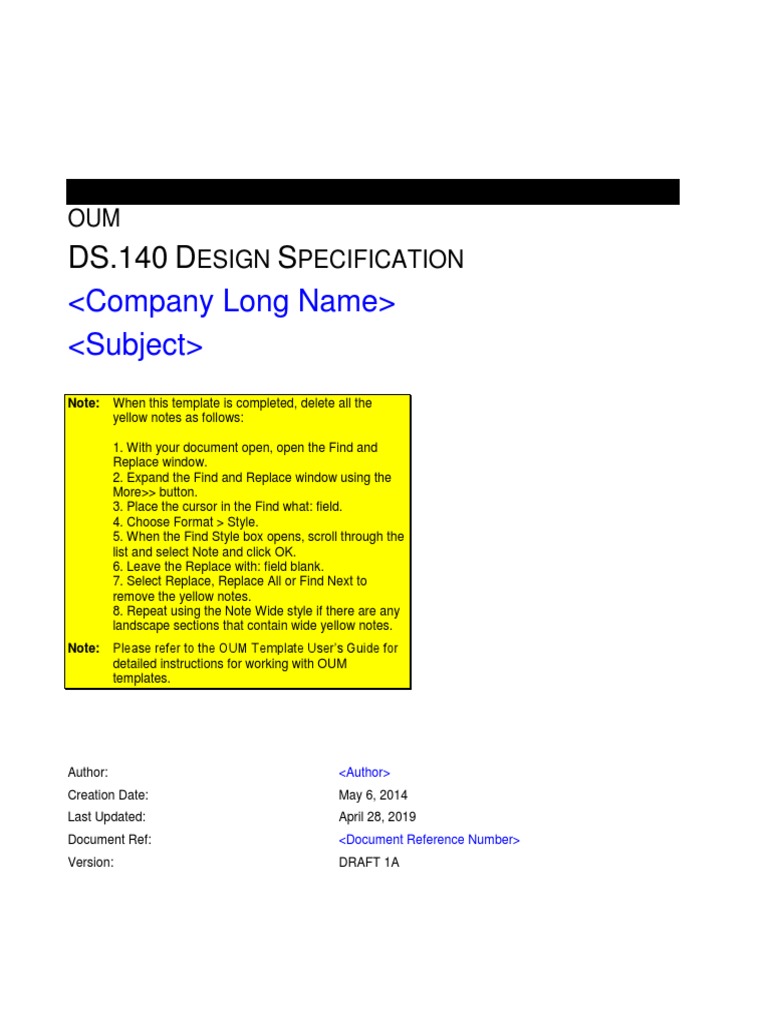 DS.140 Design Specification Document | PDF | Database Design ...