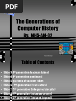 The Generations of Computer History: By: MHS-AM-32