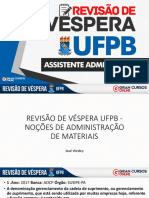 Revisão de Véspera Ufpb - Noções de Administração de Materiais