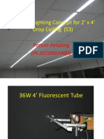 New LED Lighting Concept For 2' X 4' Drop Ceiling (S3) : Patent Pending (PI 2010002400)
