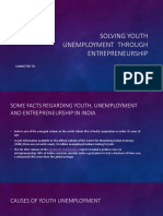 Solving Youth Unemployment Through Entrepreneurship: Submitted To-Submitted by - Aarti Barde