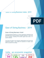 Ease of Doing Business Index-2019: Nmims Epgdm 21 Hiren Shah Ramya Ramaswamy Mayank Dev J. Sinha Puneet