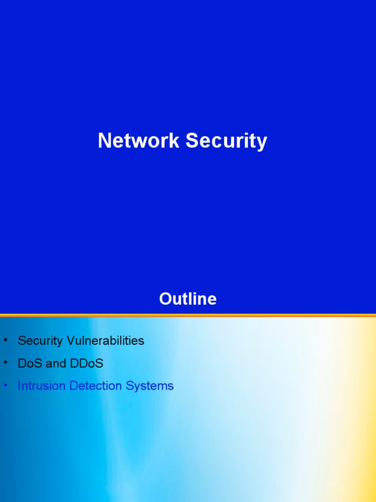 Intrusion Detection Systems Guide | PDF | Denial Of Service Attack ...