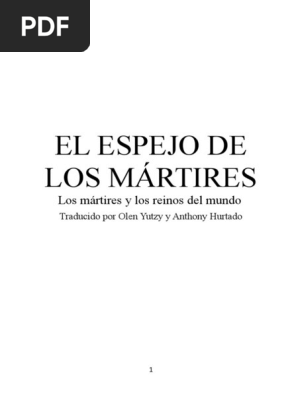 Libro el espejo de los mártires pdf