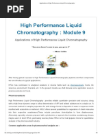 Applications of High Performance Liquid Chromatography