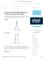Common Peak Shape Distortions in HPLC and Their Prevention