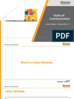 Styles of Communication: Johari Window - Introduction - II