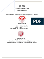 CS-701 Cloud Computing Laboratory: Rajiv Gandhi Proudyogiki Vishwavidyalaya, Bhopal