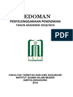 Pedoman Penyelenggaraan Pendidikan IAIN Tulungagung 2018/2019