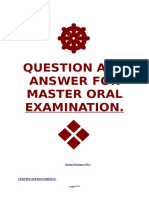 Question and Answer for Master Oral Examination (UK Master Mariner)