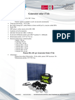 Generator Solar Fisa Tehnica