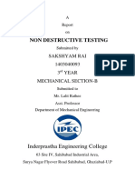 A Report on Non-Destructive Testing Methods