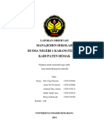 Laporan Observasi Manajemen Sekolah Di M