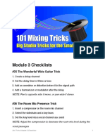 Mix Tricks Module 3 Checklists