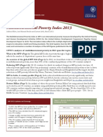 Global Multidimensional Poverty Index 2013 8 Pager PDF
