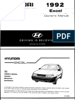 Manual Hyundai Excel 92