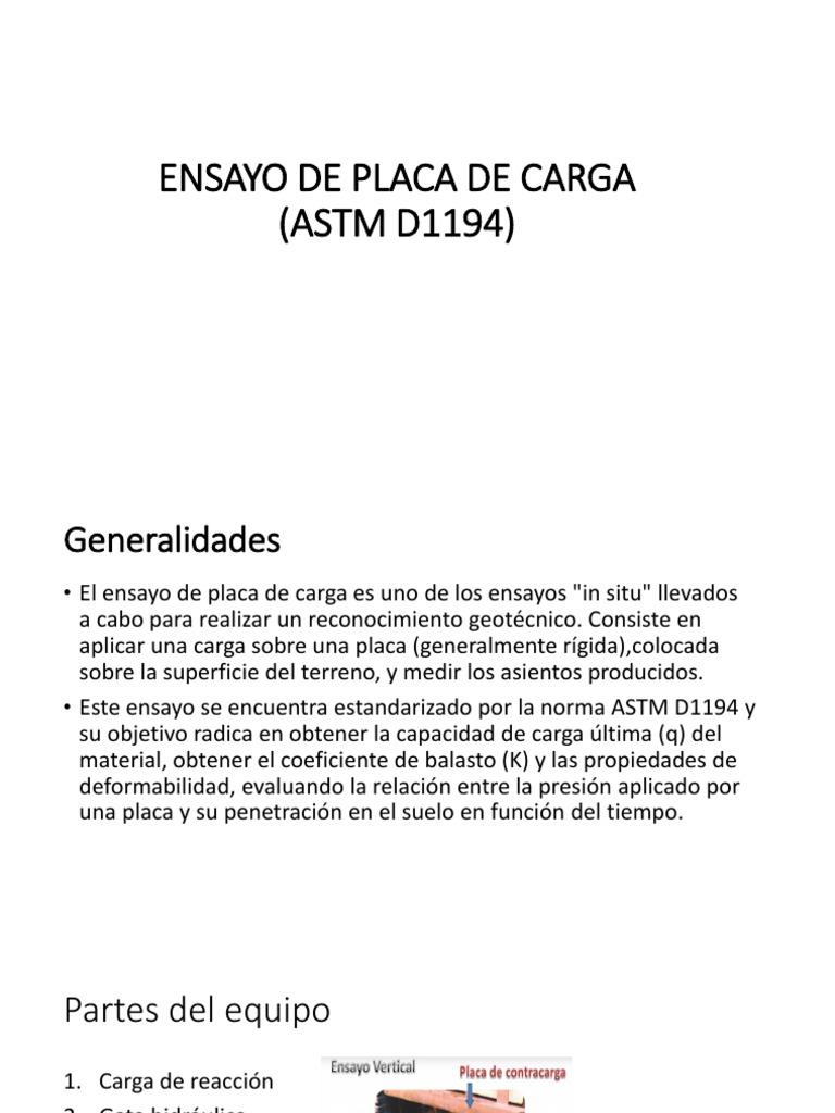 Ensayo de Placa de Carga PDF Naturaleza