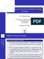 Incremental and Decremental Algorithm Design Strategies: Dr. Munesh Singh