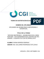 Tesina TSD Diplomado de Geomecanica Karina Barreda Barriga PDF