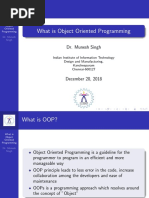 What Is Object Oriented Programming: Dr. Munesh Singh