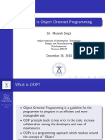 What Is Object Oriented Programming: Dr. Munesh Singh