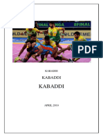 Report - Increasing Popularity of Kabaddi in India