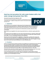 Heat Loss Test Procedure For Solar Water Heaters With A Hot Water Storage Tank Greater Than 700 L