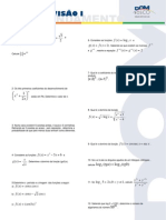 Matemática - Pré-Vestibular Dom Bosco - Super Revisão I - Exercícios de Aprofundamento