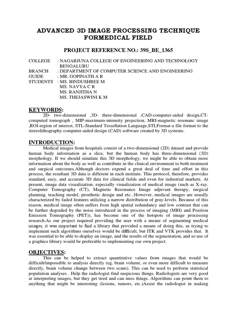 Advanced 3D Medical Image Processing | PDF | 3 D Computer Graphics ...