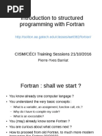 Introduction To Structured Programming With Fortran: CISM/CÉCI Training Sessions 21/10/2016