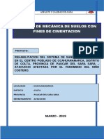 Estudio de Mecanica de Suelos CCAHUANAMARCA SANEAMIENTO PDF