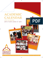 Trinity International Academic Calendar 2016-17