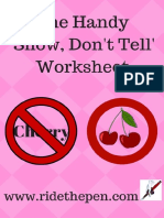 Show Don't Tell Worksheet