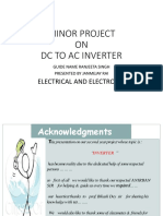 Minor Project ON DC To Ac Inverter: Electrical and Electronic