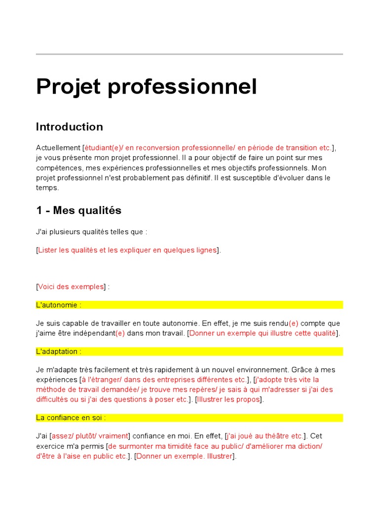 Top 19 Doc Etudiant Projet Professionnel Má»›i Nháº¥t 2022