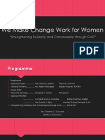 We Make Change Work For Women: "Strengthening Solidarity and Camaraderie Through GAD"