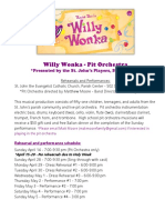 Willy Wonka Pit Orchestra - St. Johns Players - April-May 2019