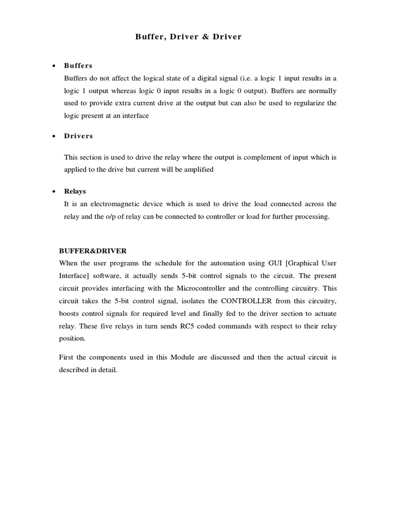 Buffer, Driver & Relay | PDF | Relay | Electronic Circuits