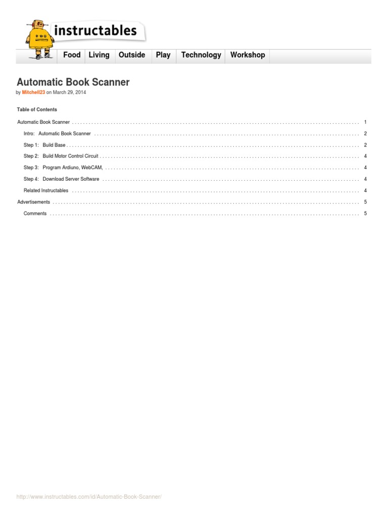 Automatic-Book-Scanner 2 PDF | PDF | Arduino | Digital Technology