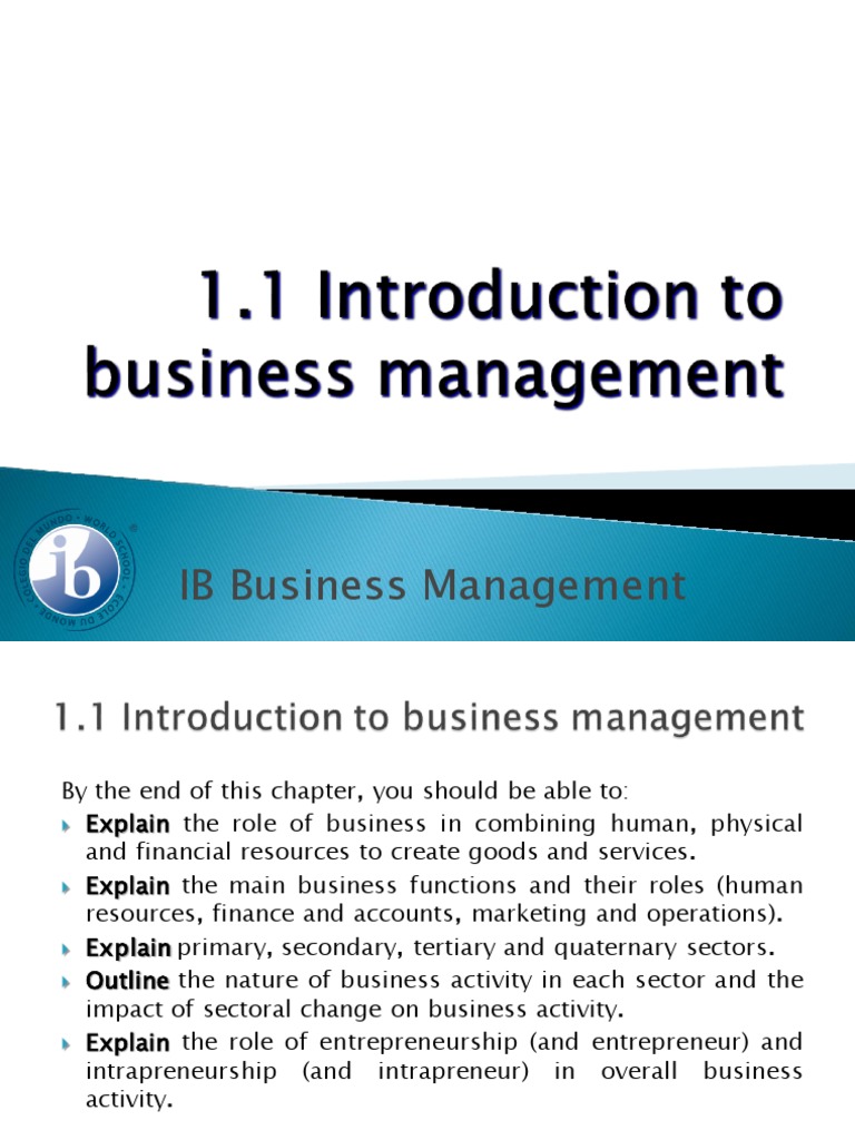 business management presentation pdf