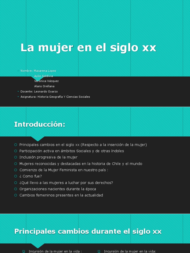 La lucha por la igualdad de género en Chile durante el siglo XX | PDF ...