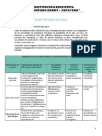 Esquema de Paln Anual de Aula Tutoria 2109