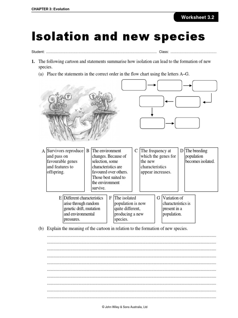 Isolation And New Species Evolution Species