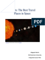 Planets: The Best Travel Places in Space: Abigayle Martin Old Dominion University Integrated Lesson Plan