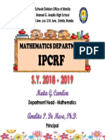 Ipcrf: Mathematics Department