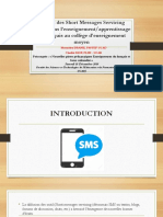 Impact Des Short Messages Servicing (SMS)